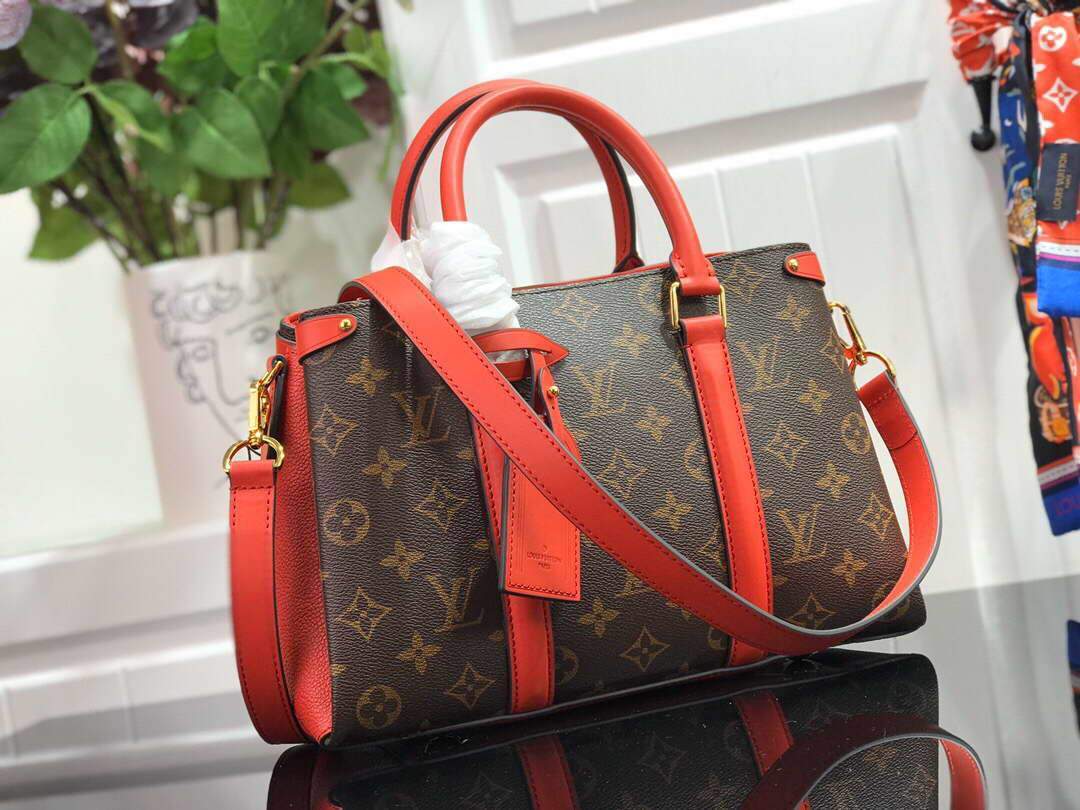 LV M44818 Louis Vuitton Soufflot BB Bag M44817 Monogram Canvas Red - luxibagsmall