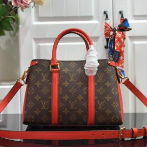 LV M44818 Louis Vuitton Soufflot BB Bag M44817 Monogram Canvas Red - luxibagsmall