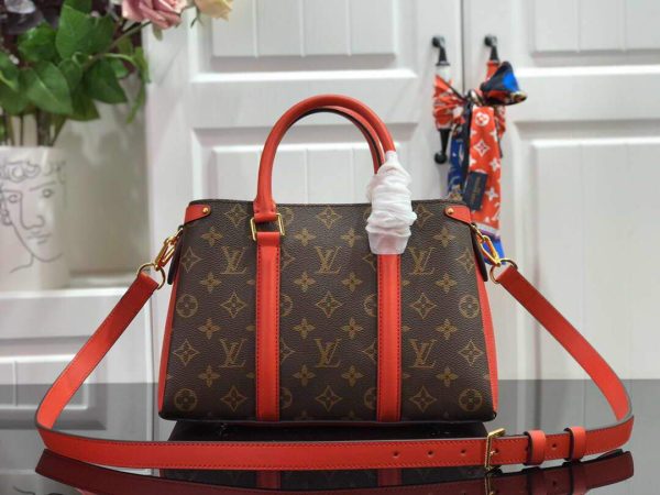 LV M44818 Louis Vuitton Soufflot BB Bag M44817 Monogram Canvas Red - luxibagsmall