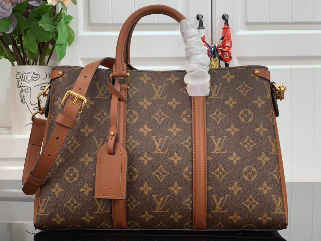 LV M44903 Louis Vuitton Soufflot MM Bag M44817 Monogram Canvas Brown - luxibagsmall