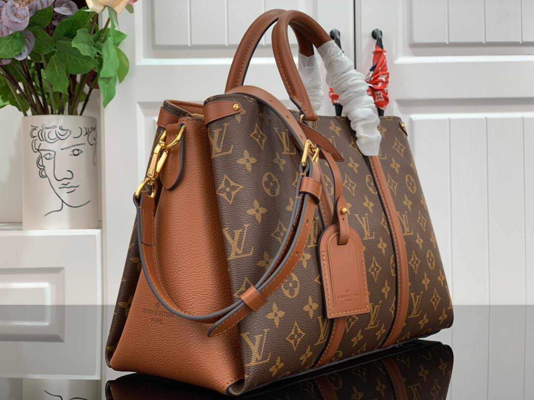 LV M44903 Louis Vuitton Soufflot MM Bag M44817 Monogram Canvas Brown - luxibagsmall