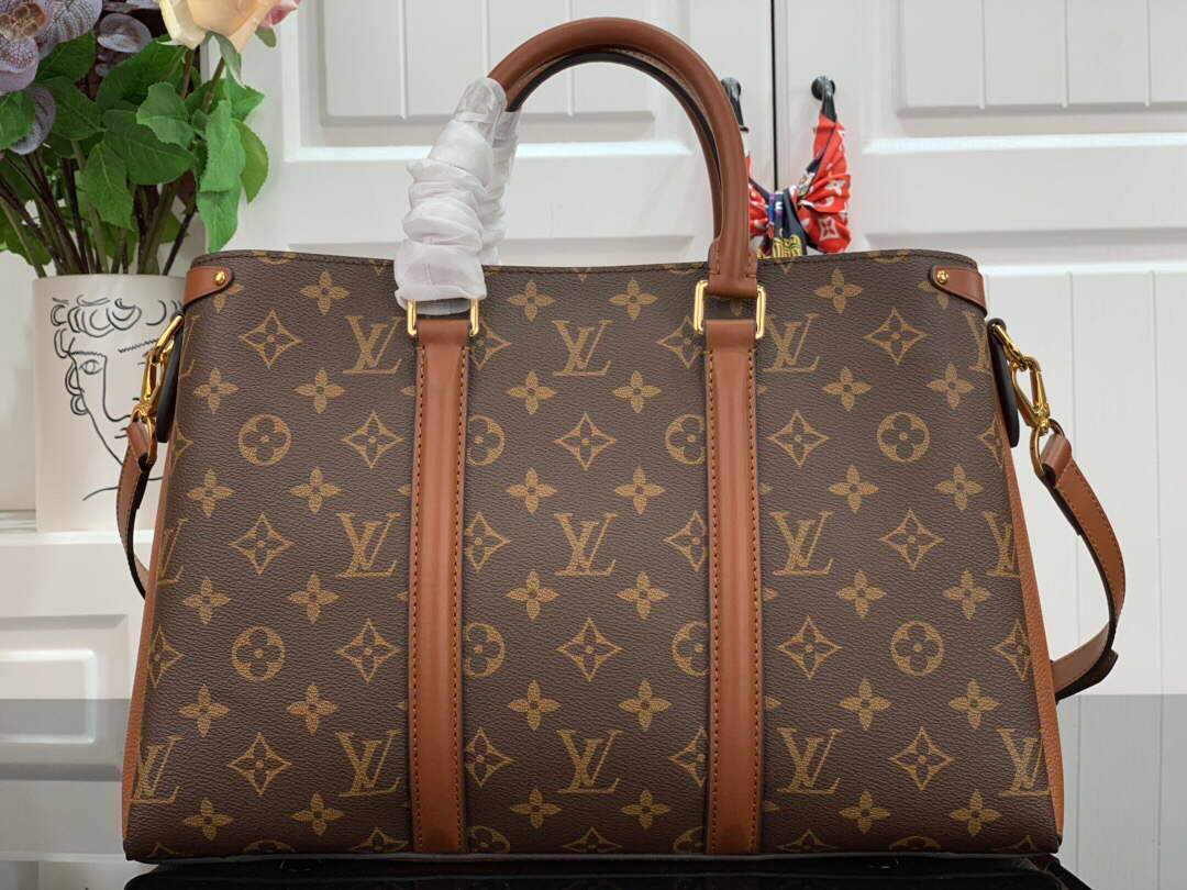 LV M44903 Louis Vuitton Soufflot MM Bag M44817 Monogram Canvas Brown - luxibagsmall