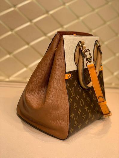 LV M45376 Louis Vuitton Fold Tote MM Monogram Brown - luxibagsmall