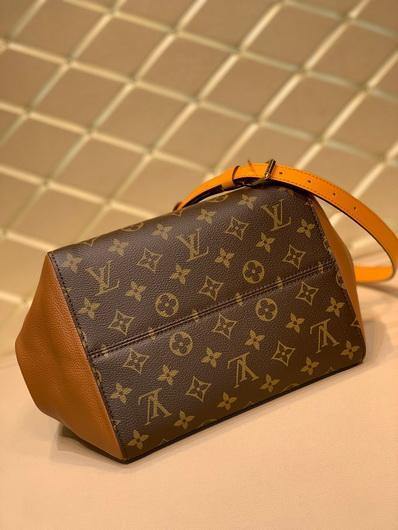 LV M45376 Louis Vuitton Fold Tote MM Monogram Brown - luxibagsmall