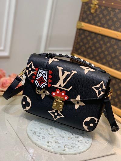 LV M45385 Louis vuitton M45384 Crafty Pochette Metis Monogram Black - luxibagsmall