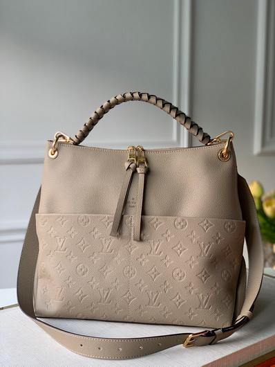 LV M45523 Louis Vuitton Maida Hobo Tote Bag Tourterelle Gray - luxibagsmall