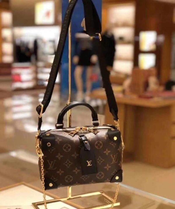 LV M45571 Louis Vuitton Petite Malle Souple Bag Monogram Black - luxibagsmall