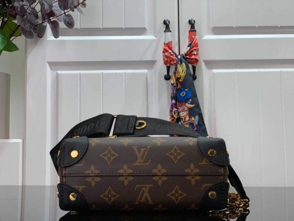 LV M45571 Louis Vuitton Petite Malle Souple Bag Monogram Black - luxibagsmall