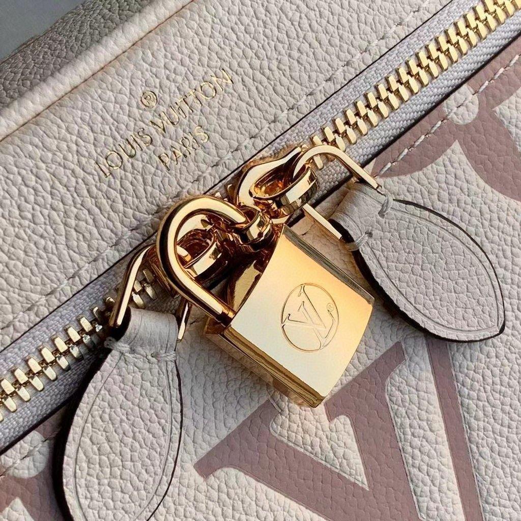 LV M45599 Louis Vuitton Vanity Pm Monogram Empreinte Leather M45608 Cream - luxibagsmall