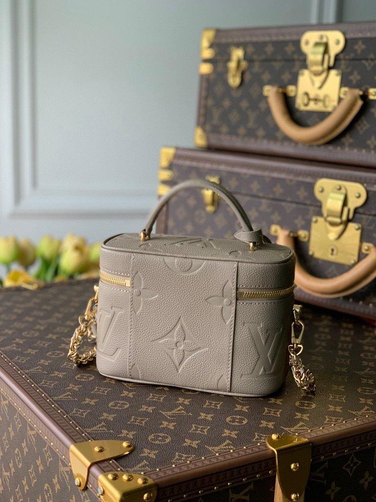 LV M45608 Louis Vuitton Vanity Pm Monogram Empreinte Leather M45599 Beige - luxibagsmall