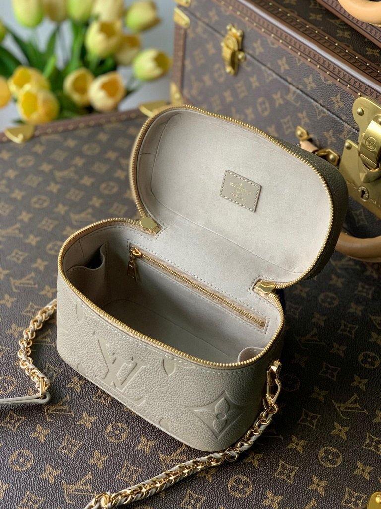 LV M45608 Louis Vuitton Vanity Pm Monogram Empreinte Leather M45599 Beige - luxibagsmall