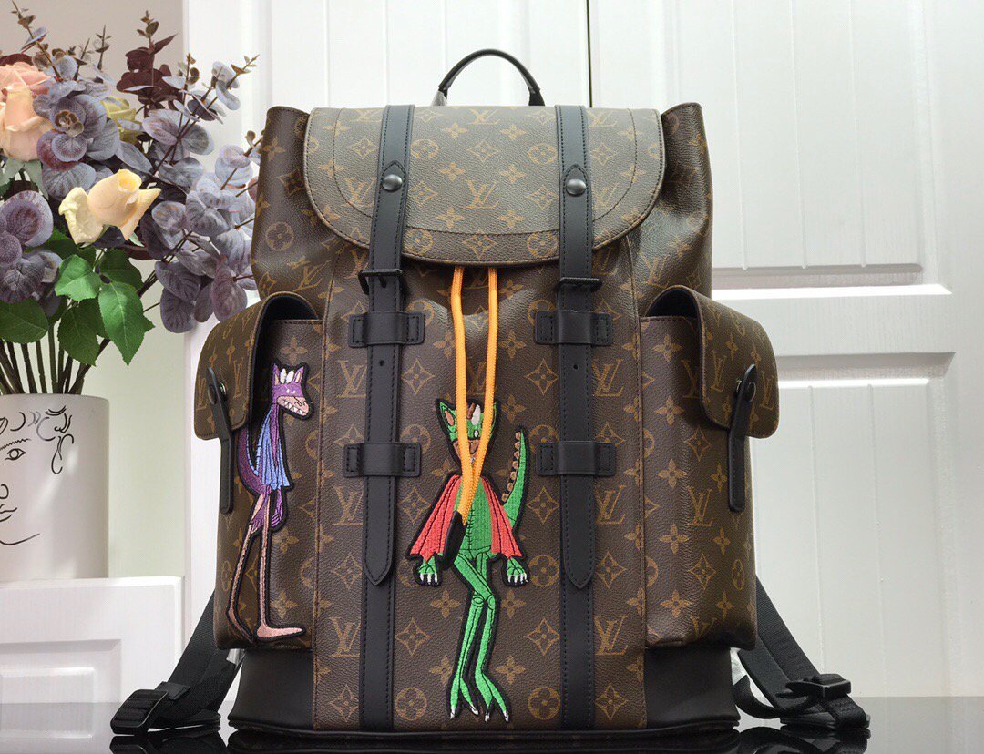 LV M45617 Louis Vuitton Backpack Christopher PM Monogram Coated Canvas - luxibagsmall