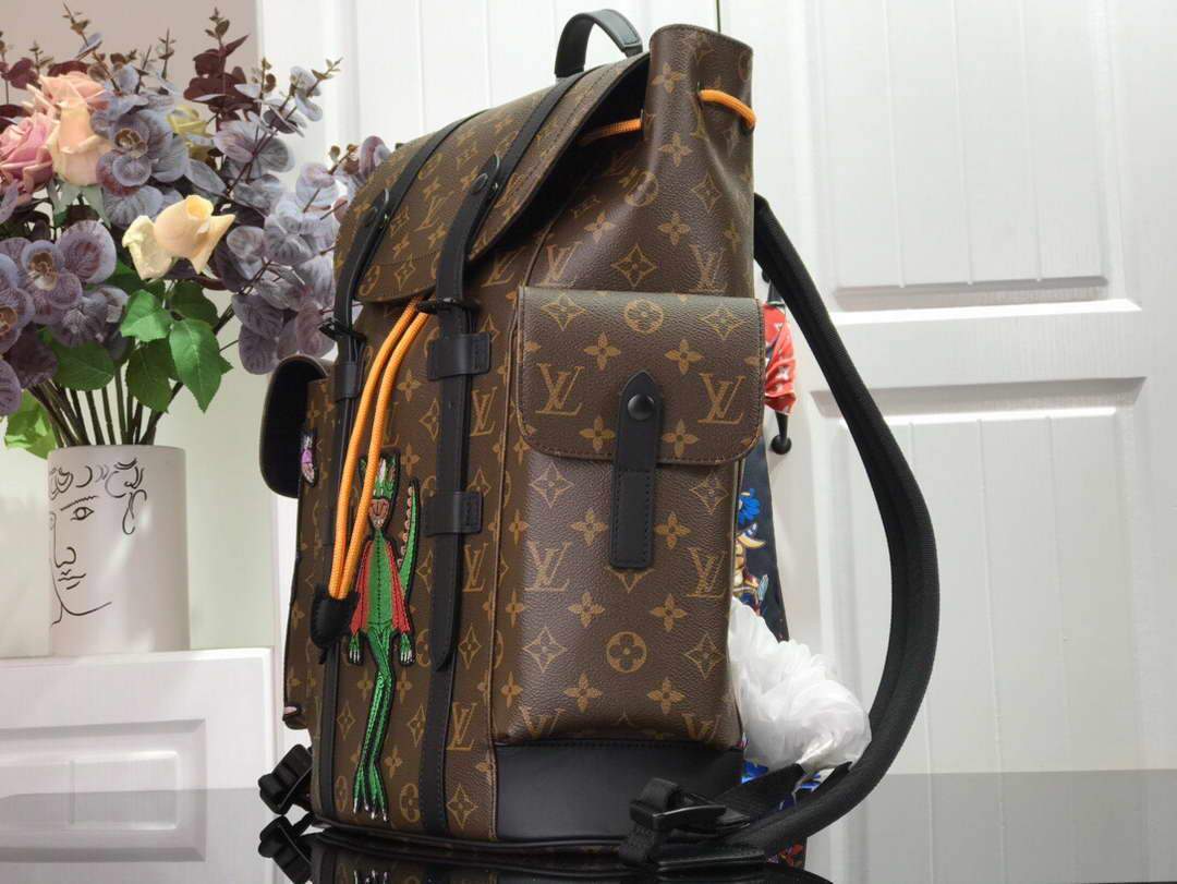 LV M45617 Louis Vuitton Backpack Christopher PM Monogram Coated Canvas - luxibagsmall