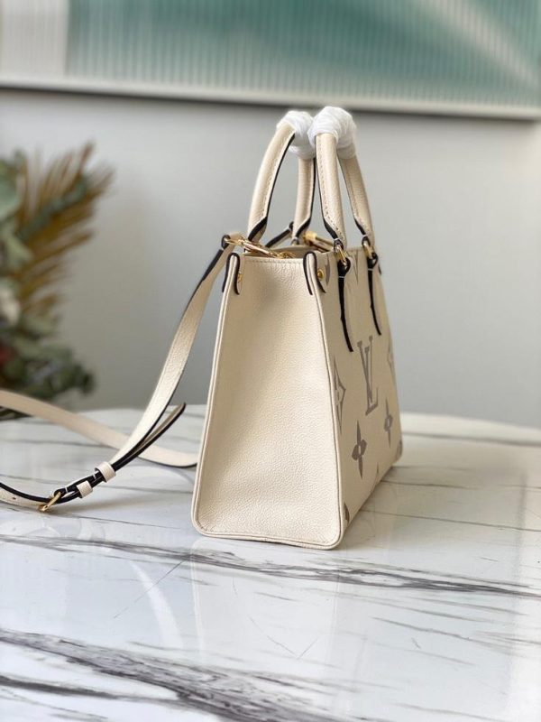 LV M45654 Louis Vuitton Onthego Pm Tote M45659 Bag Cream - luxibagsmall