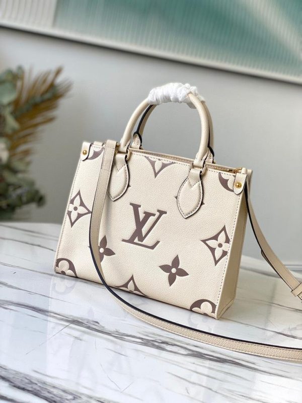 LV M45654 Louis Vuitton Onthego Pm Tote M45659 Bag Cream - luxibagsmall