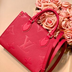 LV M45660 Louis Vuitton Onthego Pm Tote M45653 Bag Red - luxibagsmall