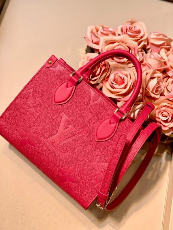 LV M45660 Louis Vuitton Onthego Pm Tote M45653 Bag Red - luxibagsmall