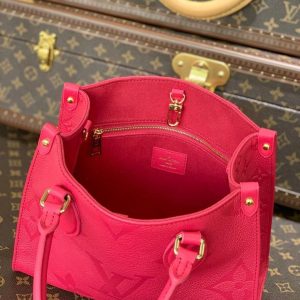 LV M45660 Louis Vuitton Onthego Pm Tote M45653 Bag Red - luxibagsmall