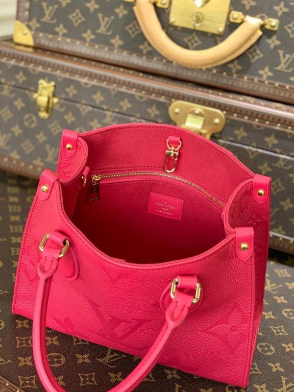 LV M45660 Louis Vuitton Onthego Pm Tote M45653 Bag Red - luxibagsmall