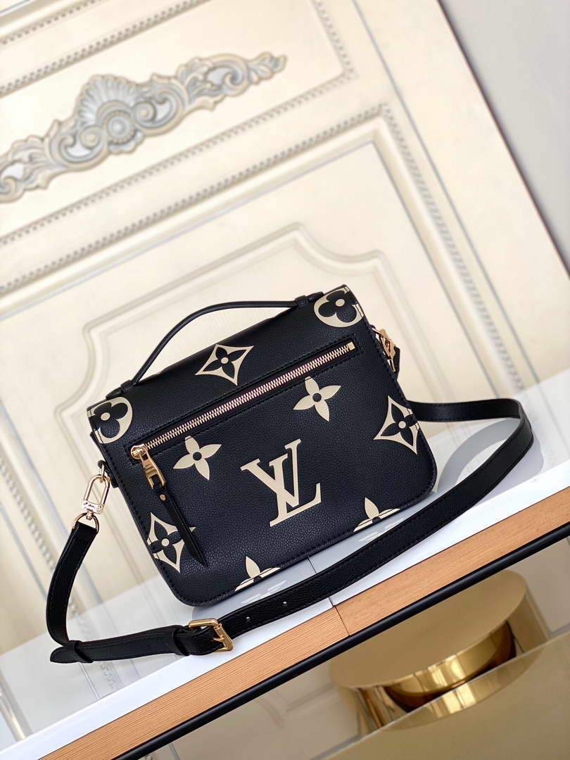 LV M45773 Louis Vuitton Pochette Métis M45596 Bag Black Beige - luxibagsmall