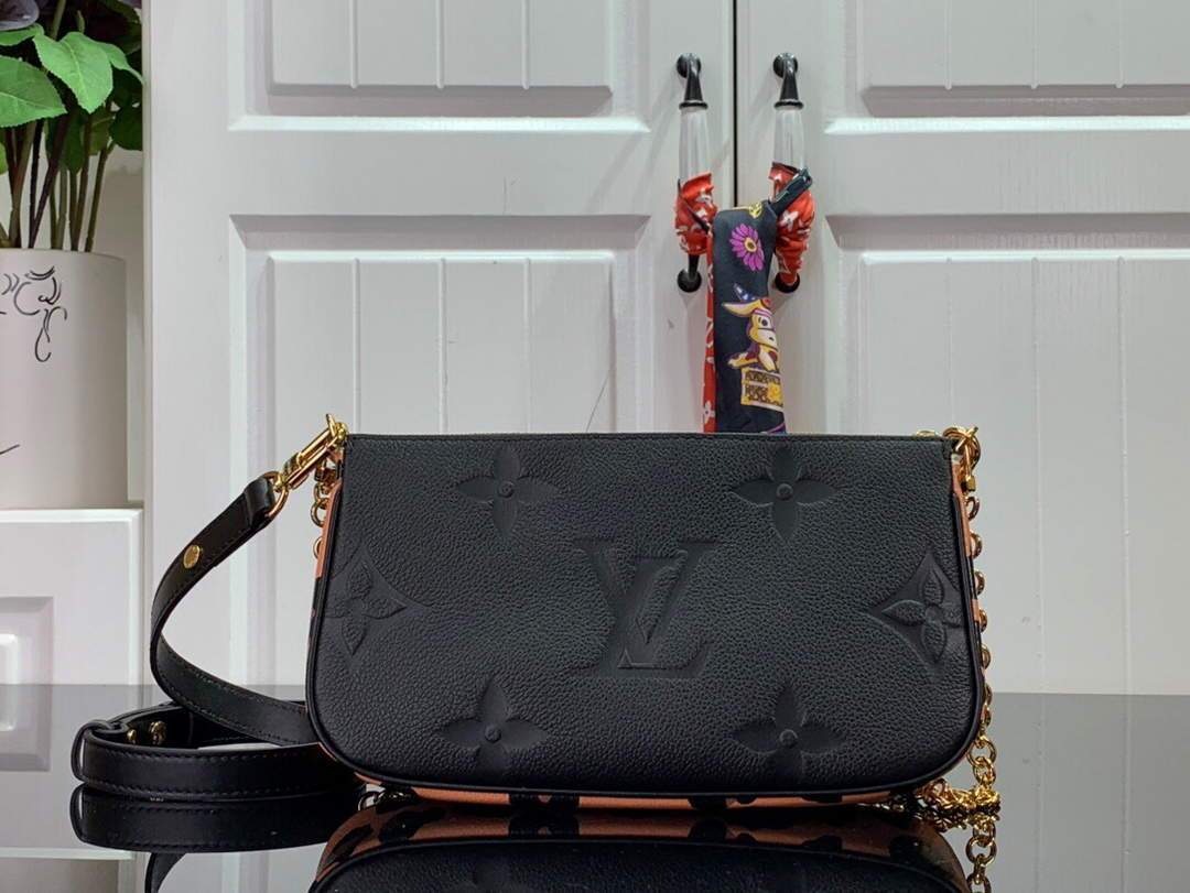 LV M45777 Louis Vuitton M80447 M80399 Multi Pochette Accessoires Bag Black - luxibagsmall