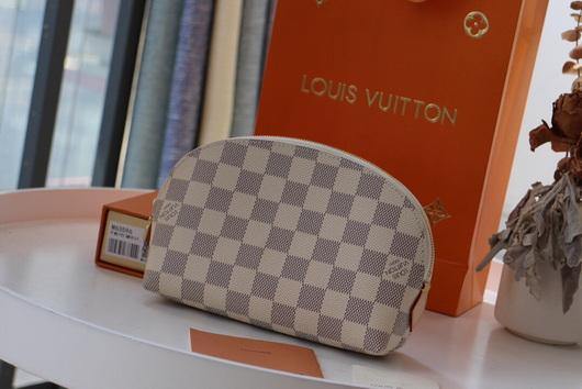 LV N60024 Louis Vuitton M47515 Cosmetic Pouch PM Damier Azur - luxibagsmall