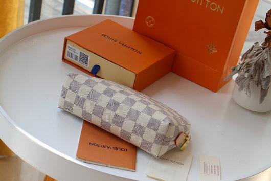 LV N60024 Louis Vuitton M47515 Cosmetic Pouch PM Damier Azur - luxibagsmall