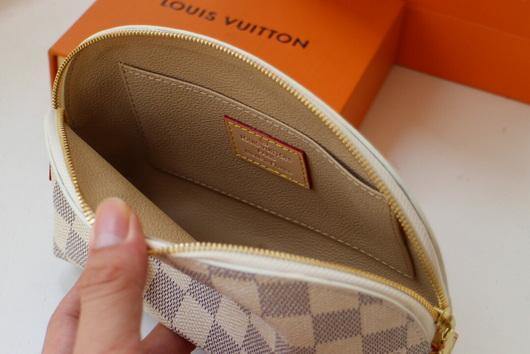 LV N60024 Louis Vuitton M47515 Cosmetic Pouch PM Damier Azur - luxibagsmall