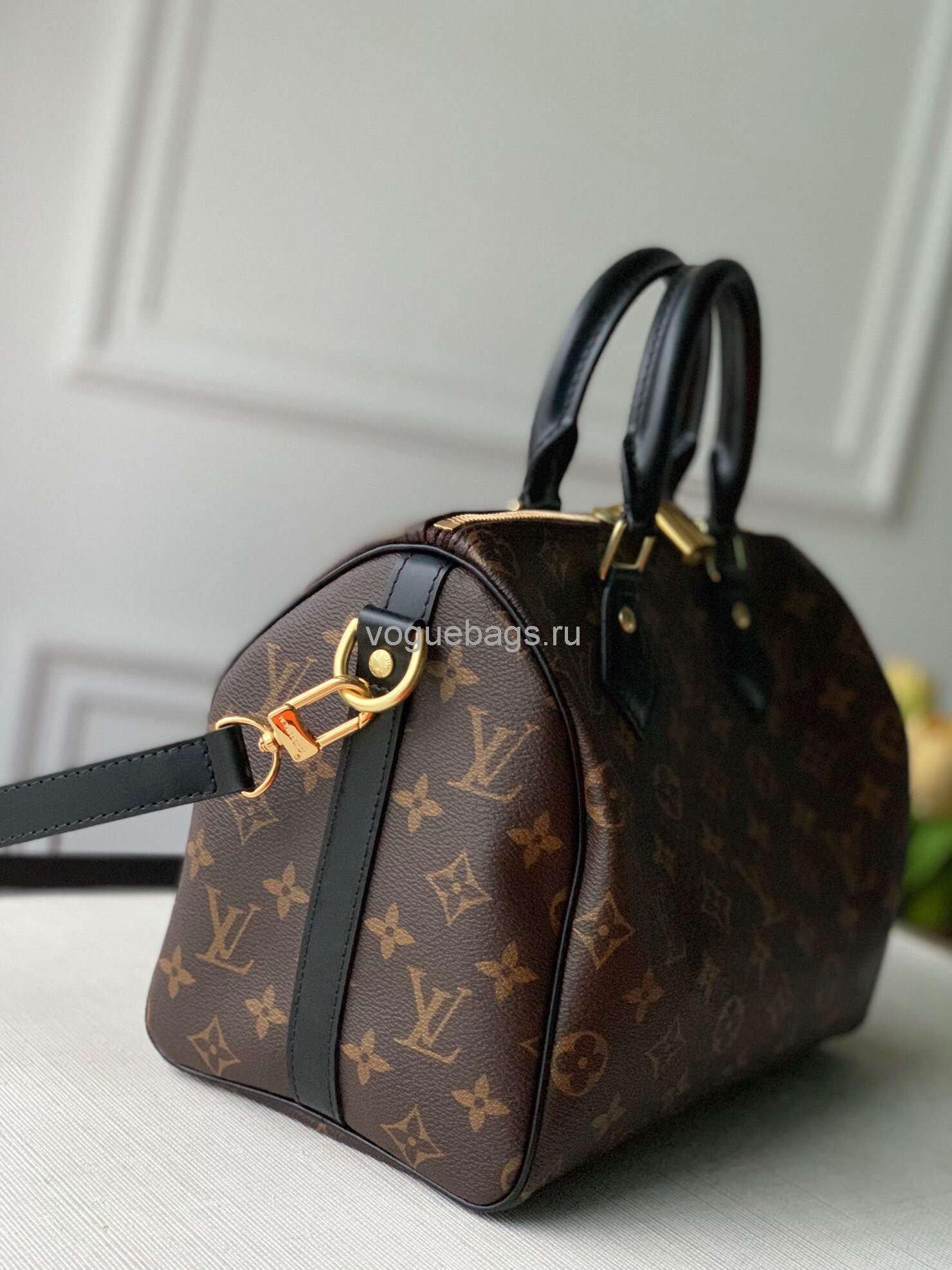 LV M48285 Louis Vuitton Speedy Bandouliere 25 Bag Monogram Canvas M41113 Black - Voguebags