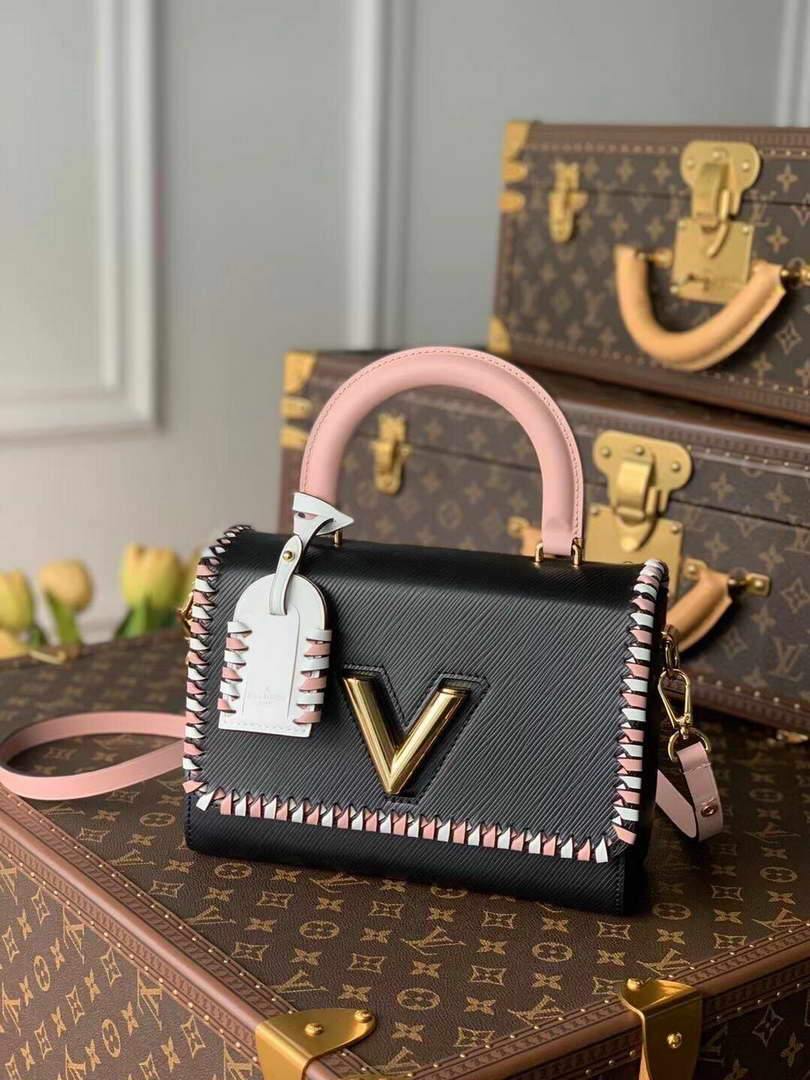 LV M50283 Louis Vuitton Twist MM Bag Black - Voguebags