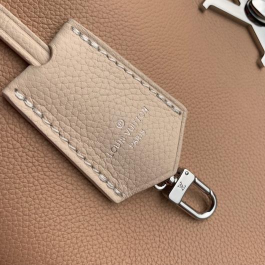 LV M44330 Louis Vuitton Lockme Hobo Soft calfskin M52776 Bag Apricot - luxibagsmall