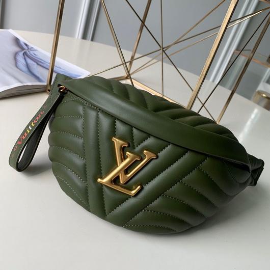 LV M53861 Louis Vuitton New Wave Leather Bumbag M55528 Green - luxibagsmall