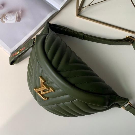 LV M53861 Louis Vuitton New Wave Leather Bumbag M55528 Green - luxibagsmall