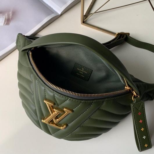 LV M53861 Louis Vuitton New Wave Leather Bumbag M55528 Green - luxibagsmall