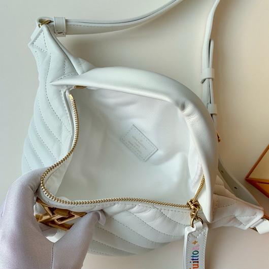 LV M55331 Louis Vuitton New Wave Leather Bumbag M53861 White - luxibagsmall