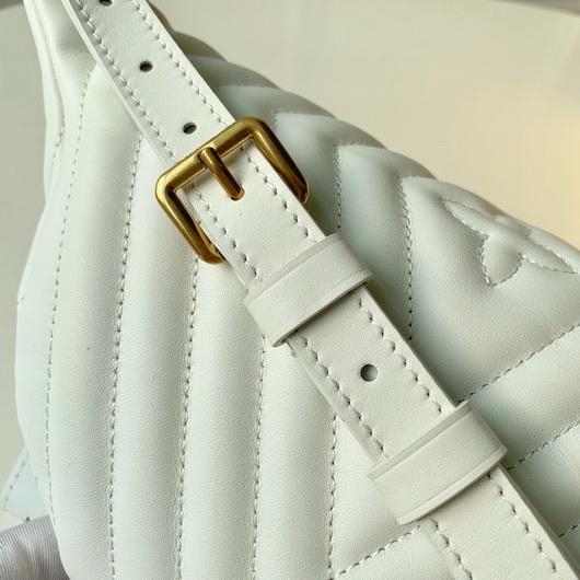 LV M55331 Louis Vuitton New Wave Leather Bumbag M53861 White - luxibagsmall