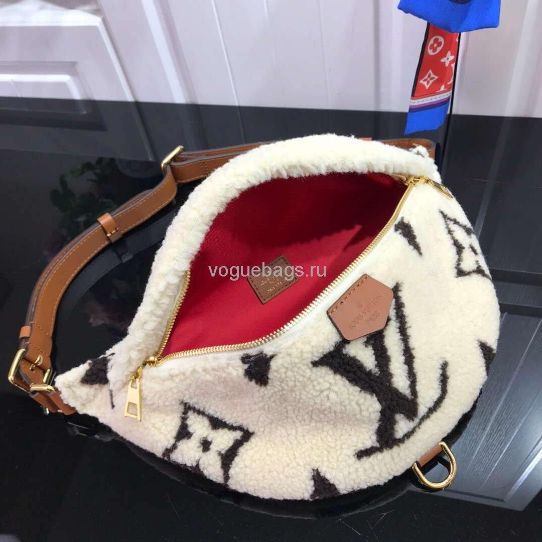 LV M55425 Louis Vuitton Bumbag Shearling Beige - Voguebags