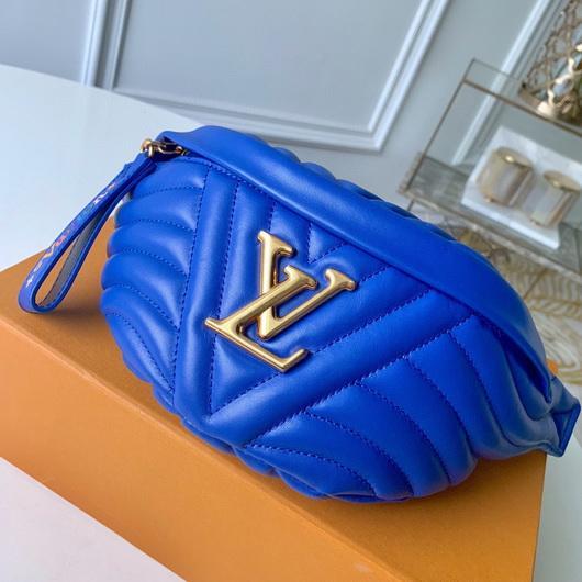 LV M55528 Louis Vuitton New Wave Leather Bumbag M53861 Blue - luxibagsmall