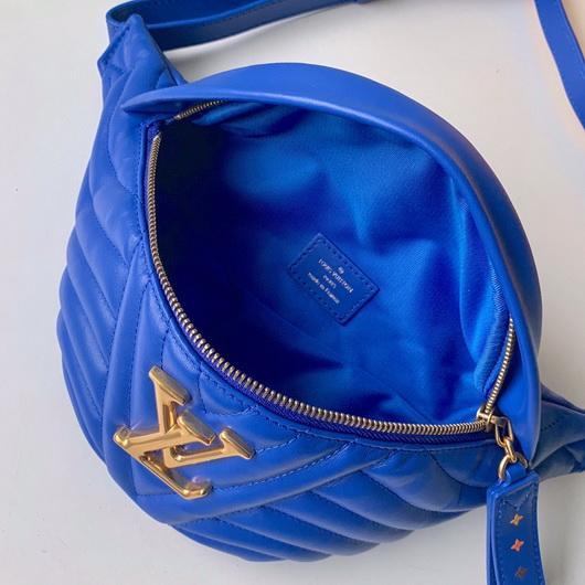 LV M55528 Louis Vuitton New Wave Leather Bumbag M53861 Blue - luxibagsmall