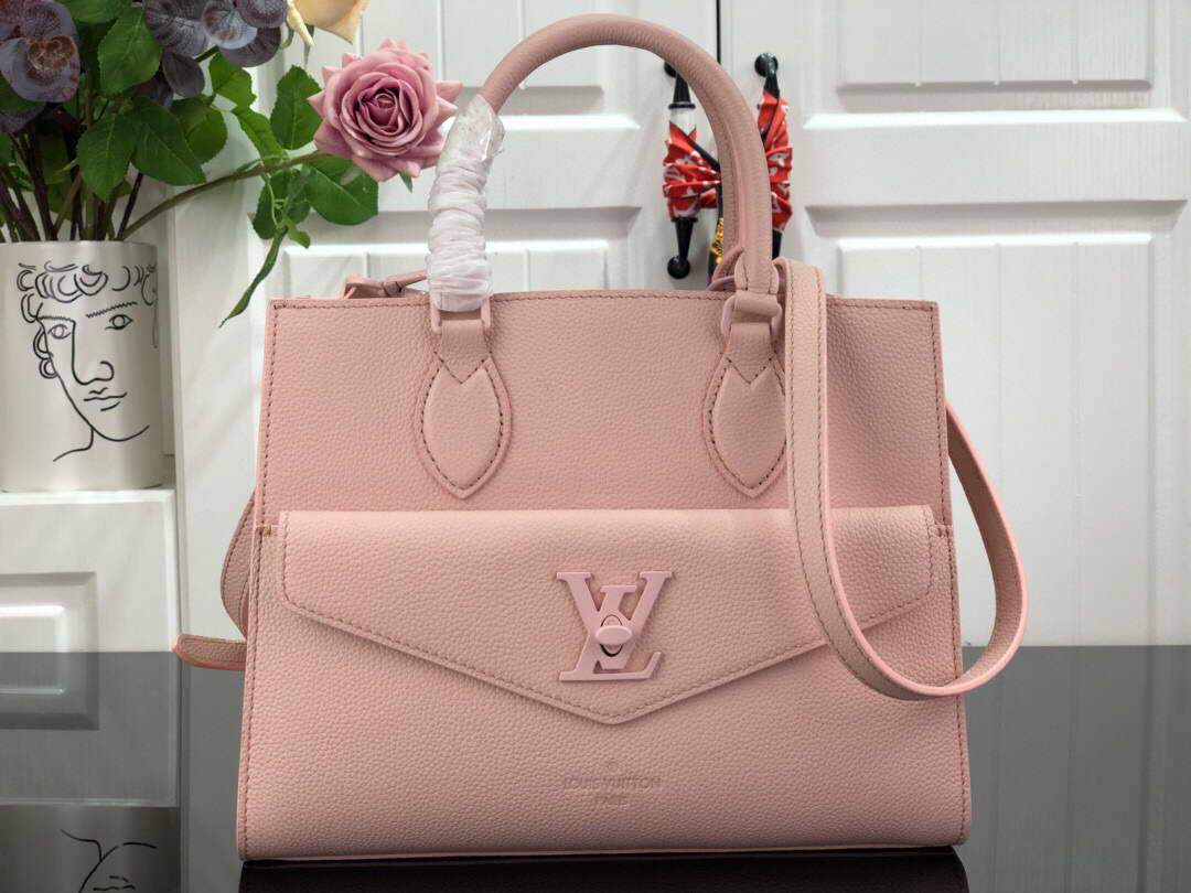 LV M55818 Louis Vuitton Lockme Tote PM Leathers M55817 Bag Pink - luxibagsmall