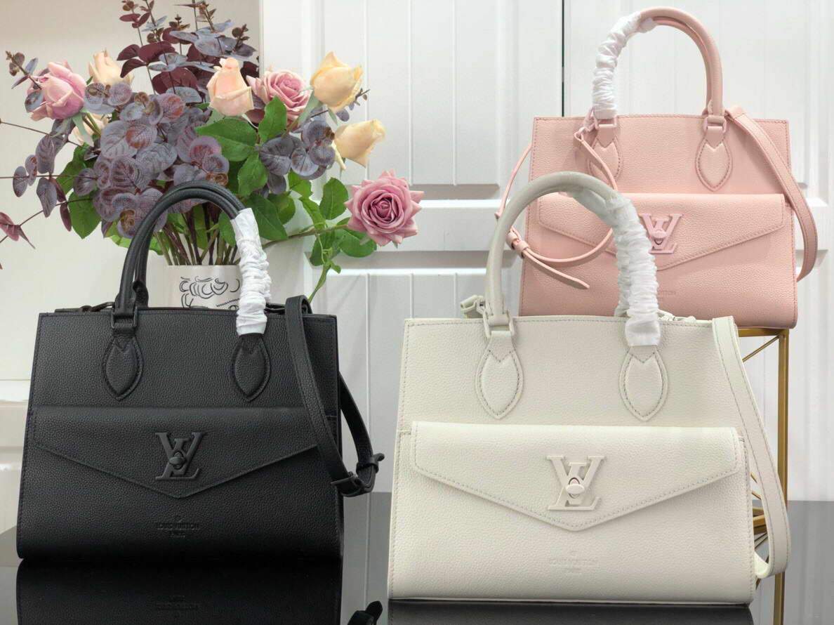 LV M55818 Louis Vuitton Lockme Tote PM Leathers M55817 Bag Pink - luxibagsmall