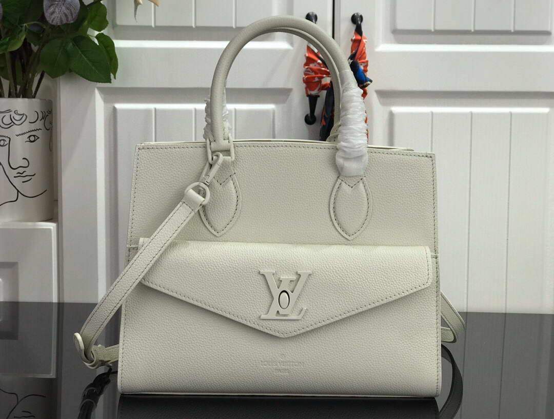 LV M55817 Louis Vuitton Lockme Tote PM Leathers M55845 Bag White - luxibagsmall