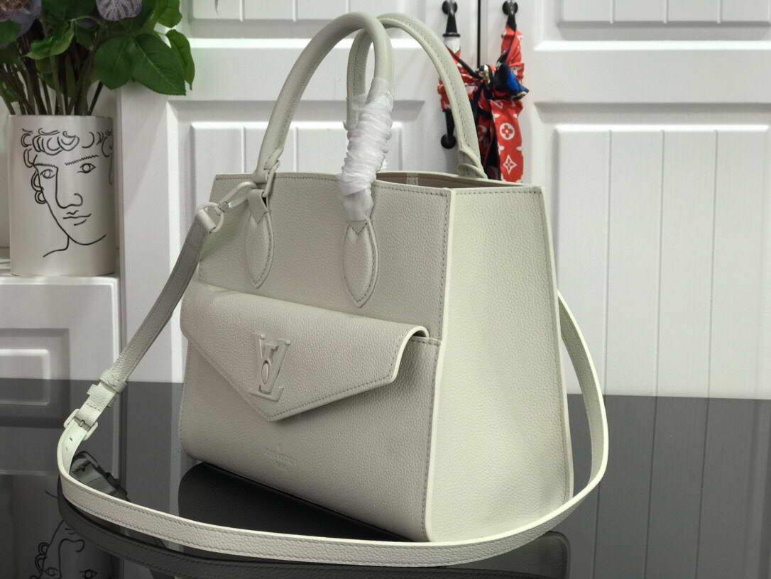 LV M55817 Louis Vuitton Lockme Tote PM Leathers M55845 Bag White - luxibagsmall