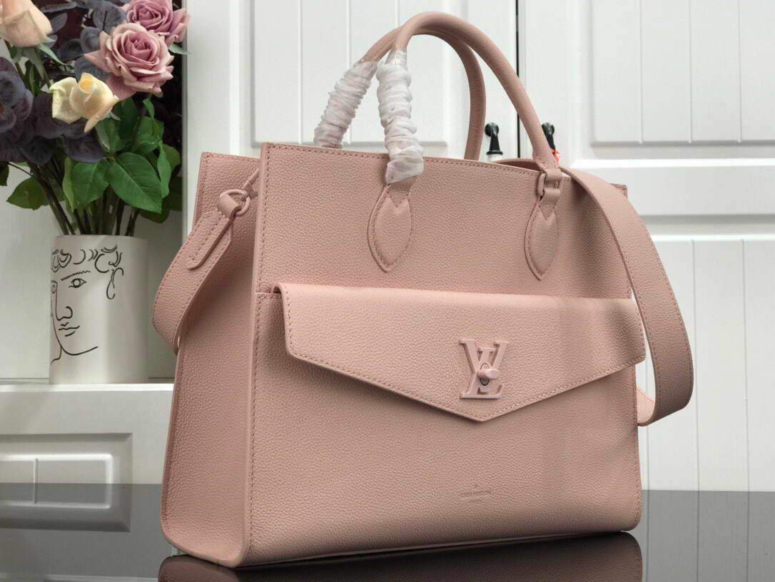 LV M55846 Louis Vuitton Lockme Tote MM Leathers M55817 Bag Pink - luxibagsmall