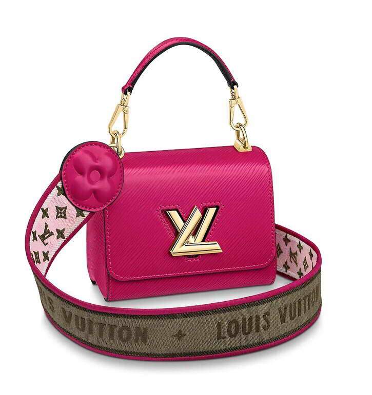 LV M57063 Louis Vuitton Twist MINI Bag M57049 Epi Leather Agathe Rose Pink - luxibagsmall