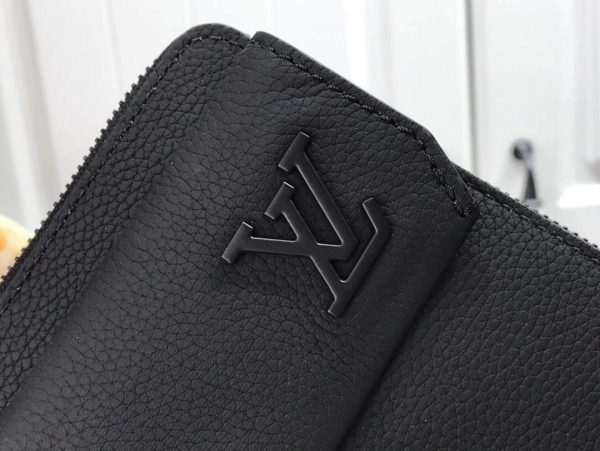 LV M57089 Louis Vuitton Phone Pouch Black Grained Calf Leather - luxibagsmall