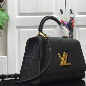 LV M57093 Louis Vuitton Twist one Handle PM M57214 Taurillon Leather Black - luxibagsmall