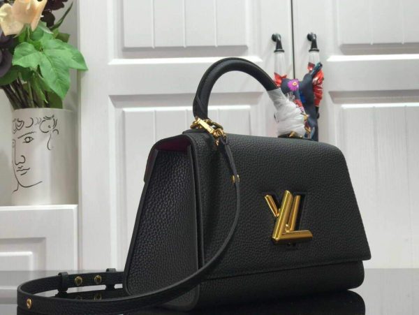 LV M57093 Louis Vuitton Twist one Handle PM M57214 Taurillon Leather Black - luxibagsmall