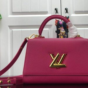 LV M57096 Louis Vuitton Twist one Handle PM M57093 Taurillon Leather Plum - luxibagsmall