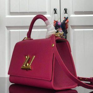 LV M57096 Louis Vuitton Twist one Handle PM M57093 Taurillon Leather Plum - luxibagsmall